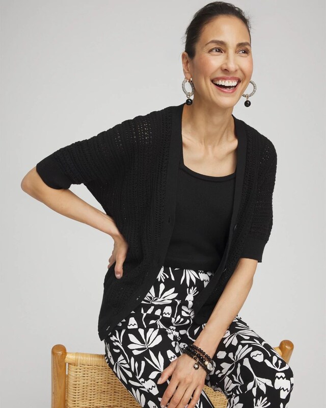 Dolman Pointelle Cardigan - image 2